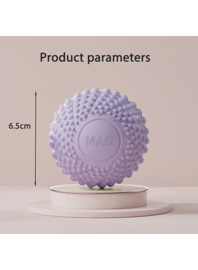 1Pcs 6.5cm Massage Balls for Myofascial Release Trigger Point Therapy, Lacrosse Massage Balls with 3D Points Magnetic Therapy Suitable for Back, Neck, Shoulders (Purple) - Image 2
